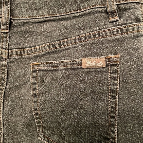 Vintage Woolrich Black/Grey Straight Leg Jeans With Stretch Sz 4 - Picture 4 of 5